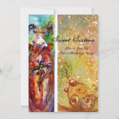 COLUMBINE, Sweet Sixteen Masquerade Party, geel Kaart (Voorkant)