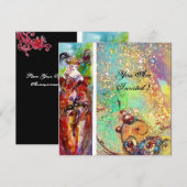 COLUMBINE, Sweet Sixteen Masquerade Party, rood bl Kaart (Voorkant / Achterkant)