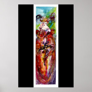 COLUMBINE / Venetiaans Maskerade Bal Poster