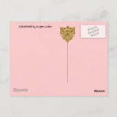 COLUMBINE/Venetiaanse Masquerade Ball Briefkaart (Achterkant)