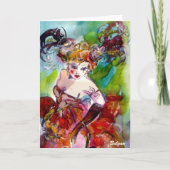 COLUMBINE/Venetiaanse Masquerade Ball Kaart (Voorkant)