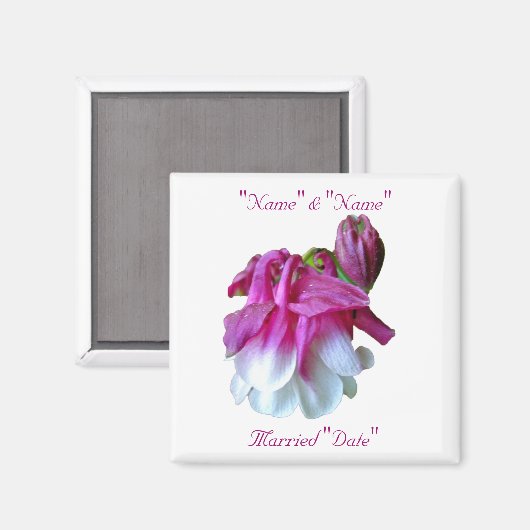 Columbine Wedding Magnet om te personaliseren (Voorkant / Achterkant)