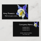 Columbinebloemfotografie voor visitekaartjes (Voorkant / Achterkant)