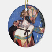 Columbinecirkelvormgeving Keramisch Ornament (Links)