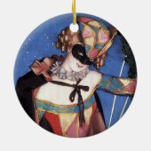 Columbinecirkelvormgeving Keramisch Ornament (Achterkant)