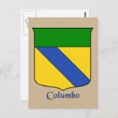 Columbo Heraldic Shield Briefkaart (Voorkant / Achterkant)