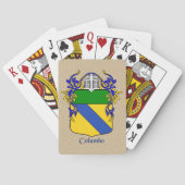 Columbo Heraldisch Schild met Mantel Speelkaarten (Achterkant)