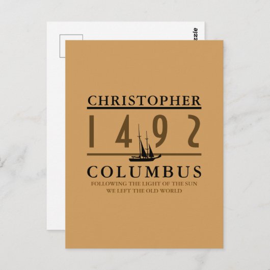 Columbus 1492 briefkaart (Voorkant / Achterkant)