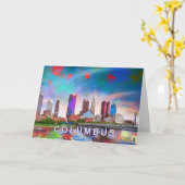 Columbus Abstracte Kunst Kaart (Gele Bloem)