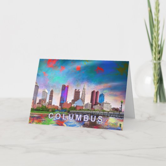 Columbus Abstracte Kunst Kaart (Voorkant)