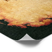 Columbus Aged Old Wereldkaart Art Poster (Hoek)