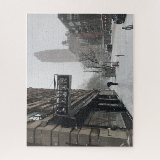Columbus Avenue Liquor Store NYC Snowstorm Winter Legpuzzel (Verticaal)