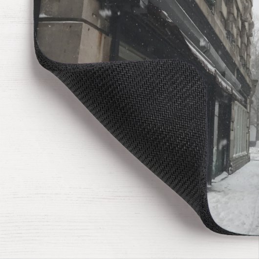 Columbus Avenue Liquor Store NYC Snowstorm Winter Muismat (Hoek)