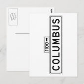 Columbus Avenue, San Francisco Street Sign Briefkaart (Voorkant / Achterkant)