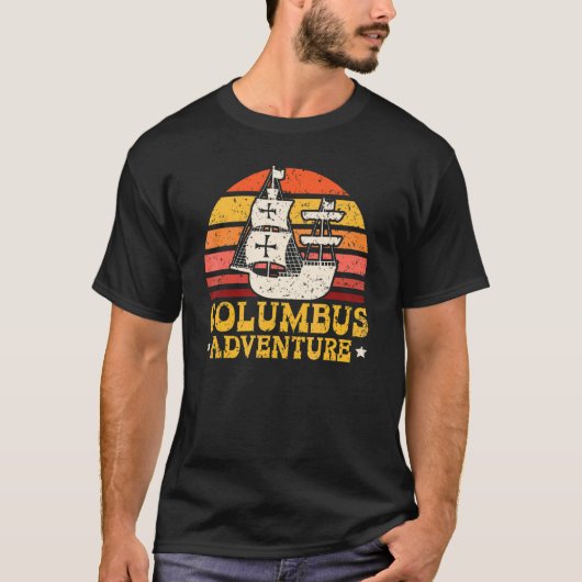 Columbus Avontuur Christopher Columbus Dag Naviga T-shirt (Voorkant)