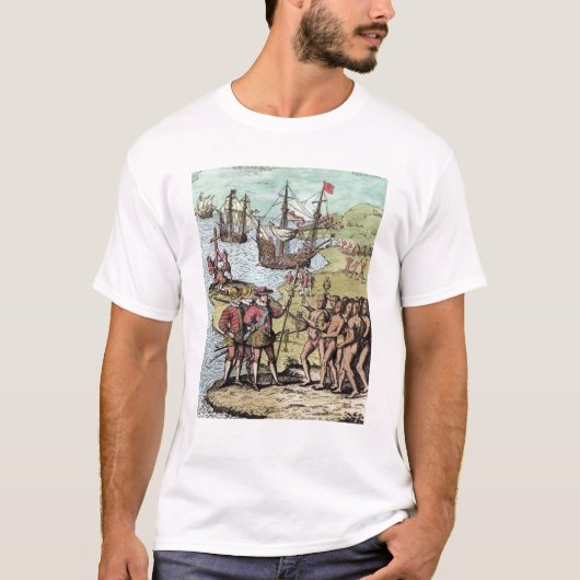 Columbus bij Hispaniola T-shirt (Voorkant)