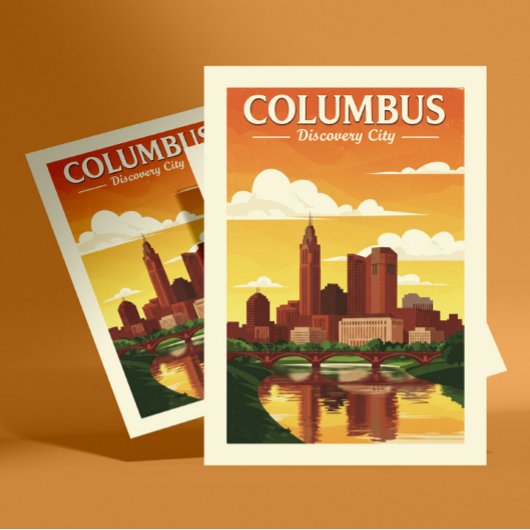  Columbus Briefkaart