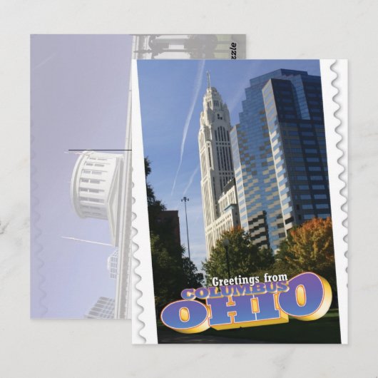 Columbus, briefkaart Ohio (Voorkant / Achterkant)