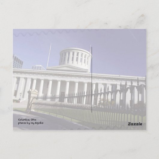 Columbus, briefkaart Ohio (Achterkant)