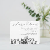 Columbus bruiloft Elegant repetitie diner Informatiekaartje (Staand voorkant)