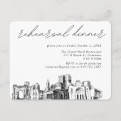 Columbus bruiloft Elegant repetitie diner Informatiekaartje (Voorkant)