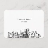 Columbus Bruiloft Traditionele RSVP Maaltijd Optie Informatiekaartje (Achterkant)