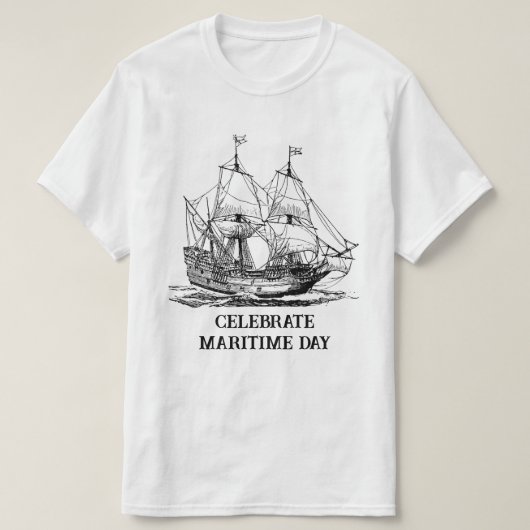 Columbus Caravel Schip T-shirt (Design voorkant)