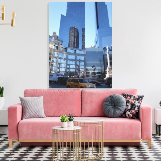 Columbus Circle Architecture New York City NYC Canvas Afdruk (Insitu (Woonkamer))