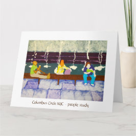 Columbus Circle art print Gevouwen Wenskaart Kaart