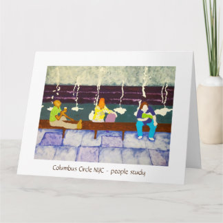 Columbus Circle art print Gevouwen Wenskaart Kaart