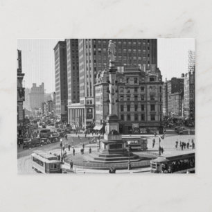 Columbus Circle  Glass Slide Briefkaart