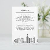 Columbus City bruiloft | Gegevens van bezoeker Kaart (Staand voorkant)