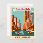Columbus City, Ohio, Waterfront,  Save The Date (Voorkant / Achterkant)