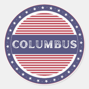 Columbus City Pride Embleem – Amerikaanse identite Ronde Sticker