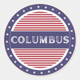 Columbus City Pride Emblem – American Identity Ronde Sticker