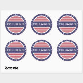 Columbus City Pride Emblem – American Identity Ronde Sticker (Vel)