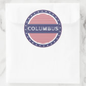 Columbus City Pride Emblem – American Identity Ronde Sticker (Tas)