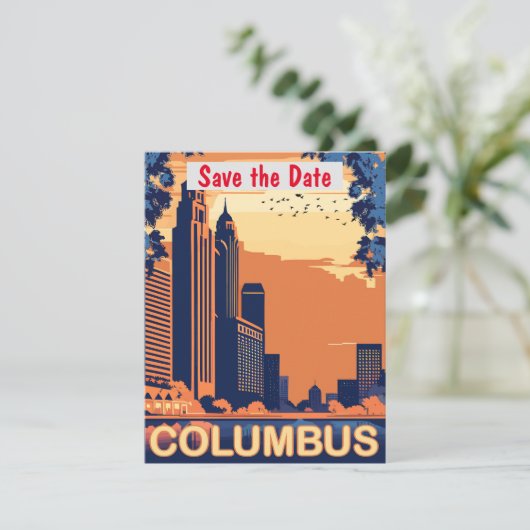Columbus City Save The Date (Staand voorkant)