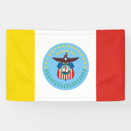 Columbus city vlag Ohio Verenigde Staten Verenigde Spandoek (Horizontaal)