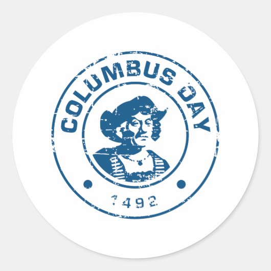 Columbus Dag 5 Ronde Sticker (Voorkant)