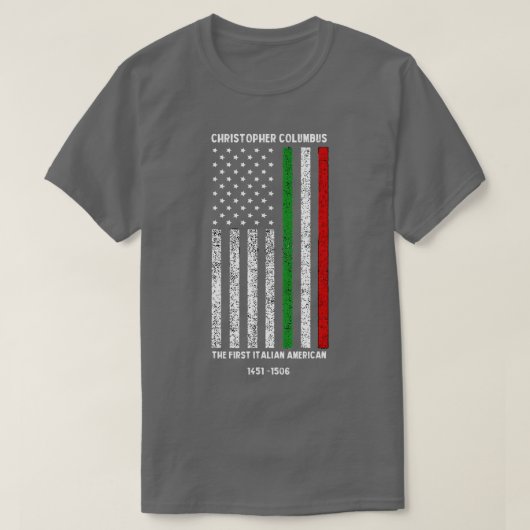 columbus dag cadeaus Christopher Columbus The Firs T-shirt (Design voorkant)