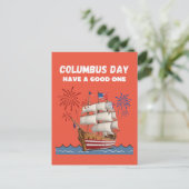 Columbus dag hebben een goede briefkaart (Staand voorkant)