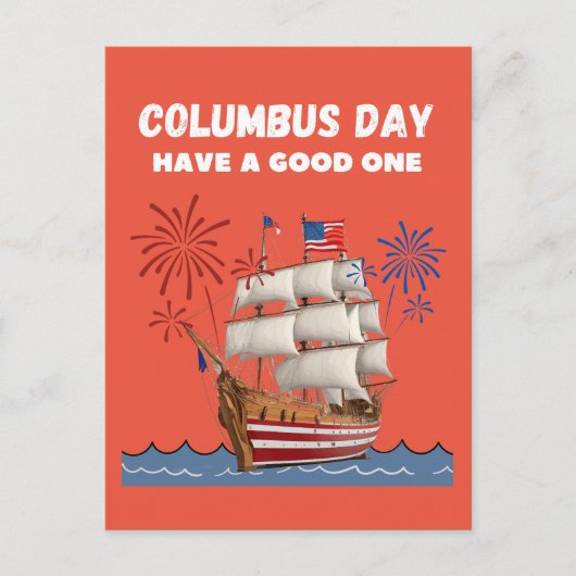 Columbus dag hebben een goede briefkaart (Voorkant)