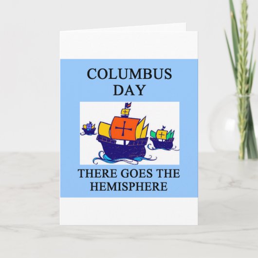 Columbus dag Indiase grap Feestdagen Kaart (Voorkant)