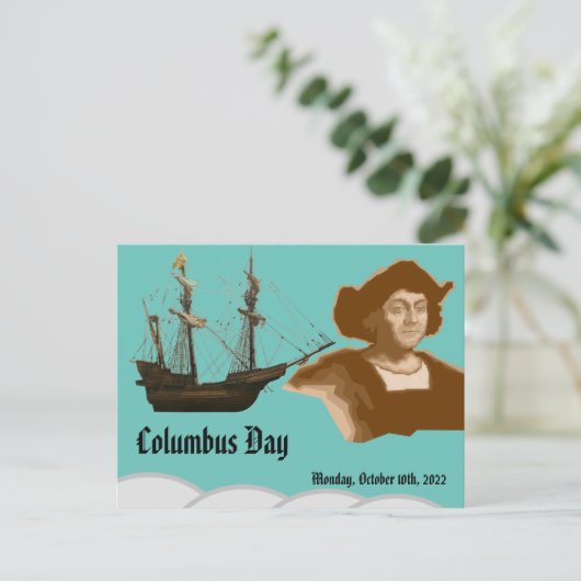 Columbus day briefkaart (Staand voorkant)
