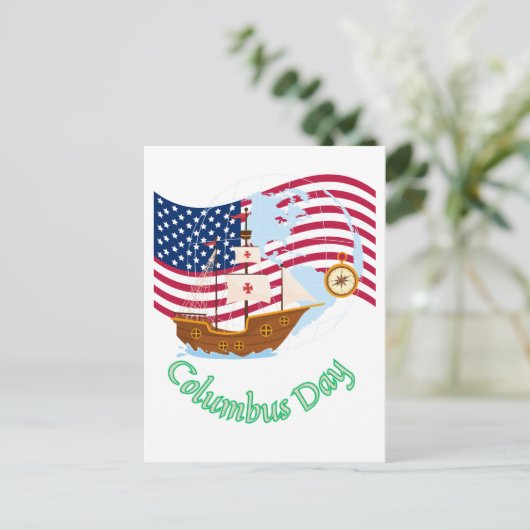 Columbus Day Briefkaart (Staand voorkant)