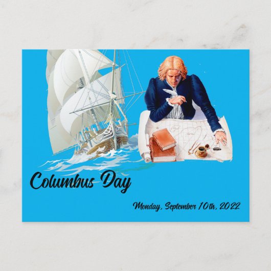 Columbus day briefkaart (Voorkant)