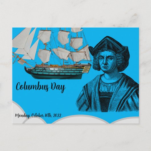 Columbus day briefkaart (Voorkant)