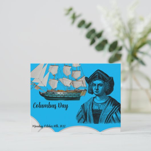 Columbus day briefkaart (Staand voorkant)