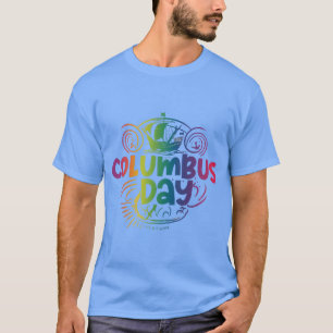 Columbus Day Carolina Blauw T-shirt